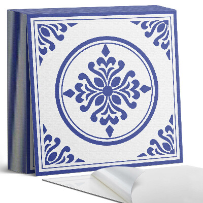 Kafelki samoprzylepne Okrągły motyw z kwiatowymi akcentami