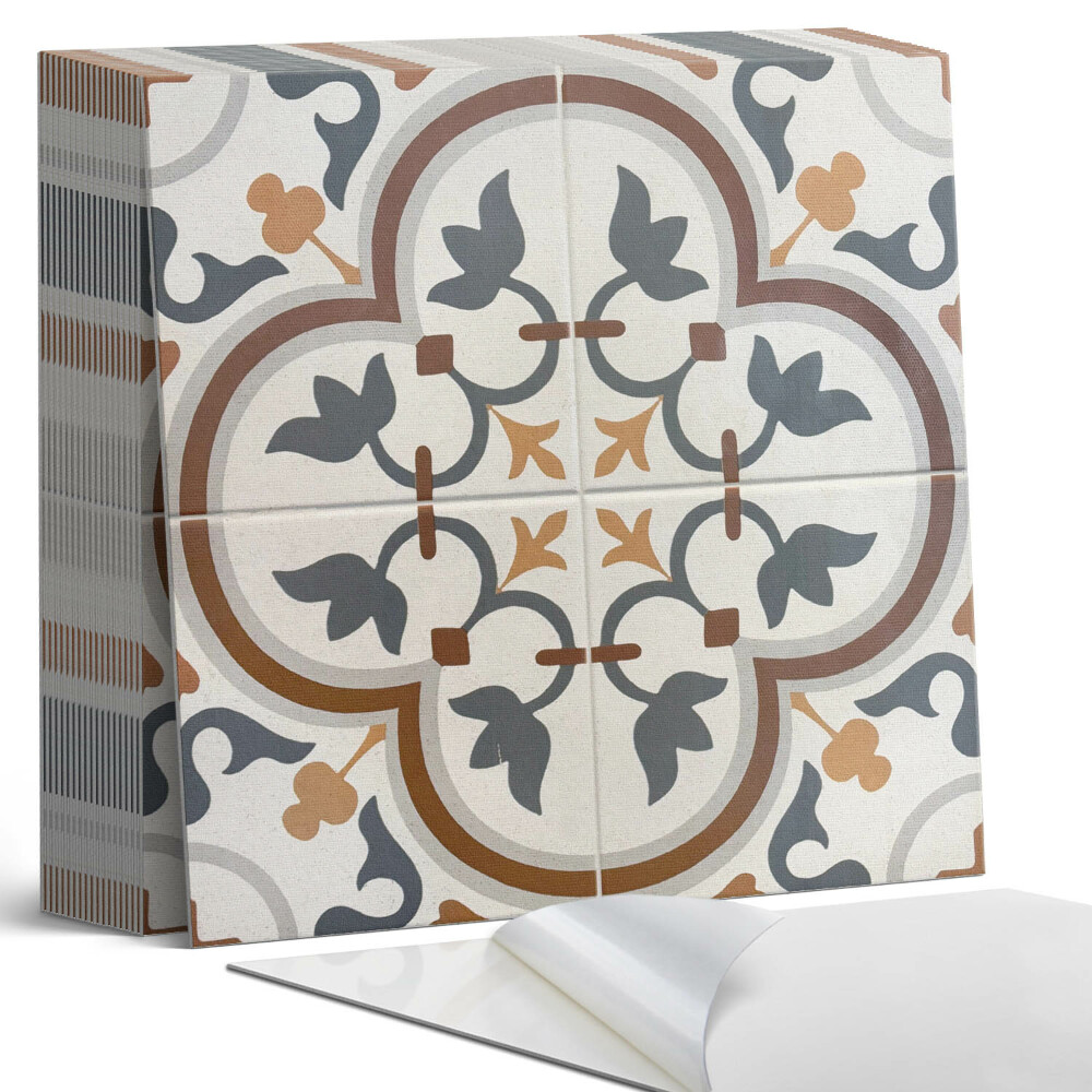 Samoprzylepne płytki Kwiatowy motyw w kratkę