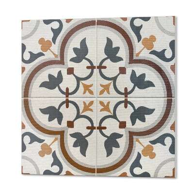 Samoprzylepne płytki Kratkowy wzór z kwiatami