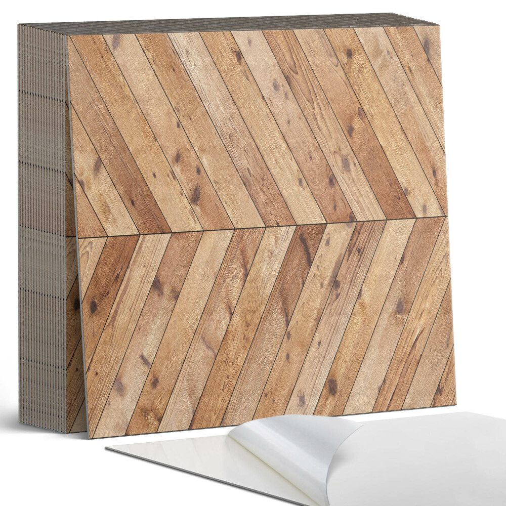 Kafelki samoprzylepne Skośny układ desek w motywie graficznym