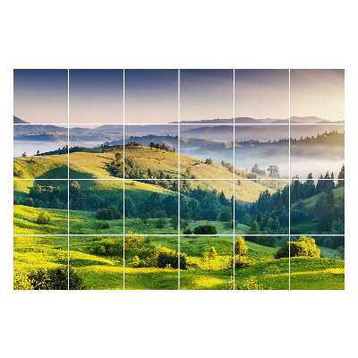 Naklejki samoprzylepne na kafelki Malowniczy krajobraz górski