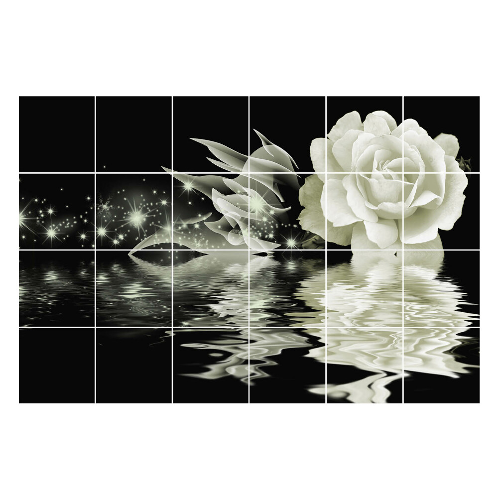 Okleina na płytki Kwiatowa refleksja w wodzie