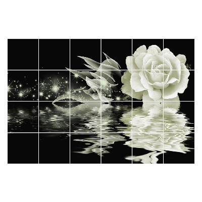 Okleina na płytki Kwiatowa refleksja w wodzie