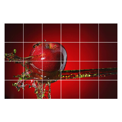 Naklejki na kafelki do kuchni Jabłko w wodnej akcji