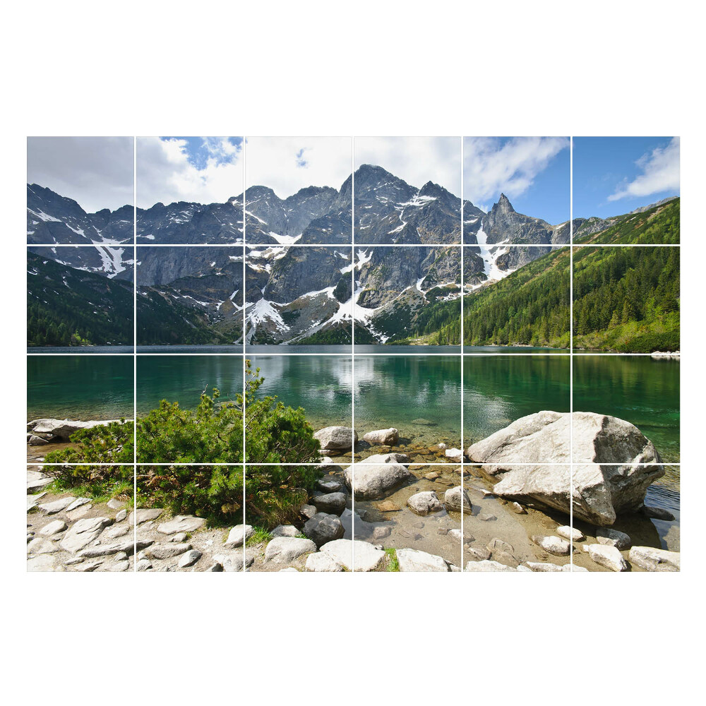 Okleina na płytki Górski krajobraz z jeziorem