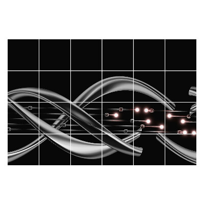 Okleina na płytki Faliste linie z punktami