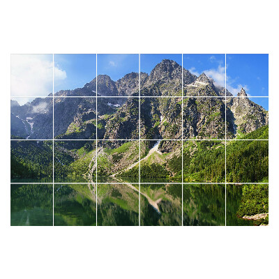 Okleina na płytki Górski krajobraz z jeziorem