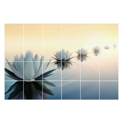 Okleina na płytki Kwiaty na wodzie