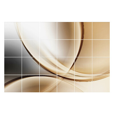 Okleina na płytki Abstrakcyjne fale i krzywe