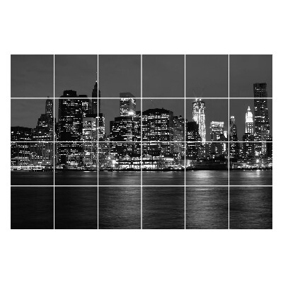 Naklejki na kafelki do kuchni Panorama nocnego miasta