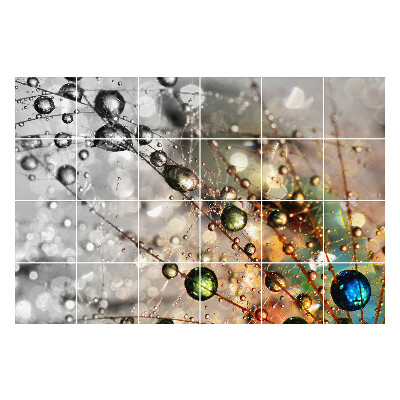 Okleina na płytki Krople na delikatnych nitkach