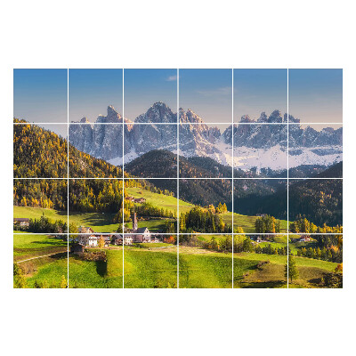 Naklejki na kafelki do kuchni Malowniczy krajobraz górski