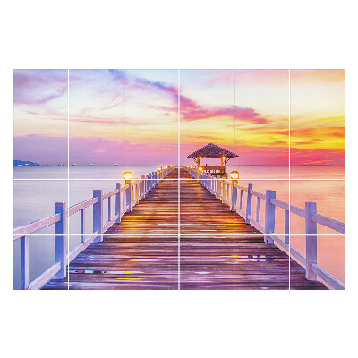 Naklejki samoprzylepne na kafelki Molo nad spokojną wodą