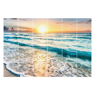 Okleina na płytki Zachód słońca nad morzem