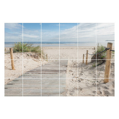 Naklejki samoprzylepne na kafelki Ścieżka na plażę