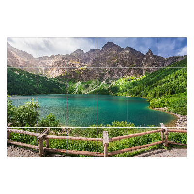 Okleina na płytki Górski krajobraz z jeziorem