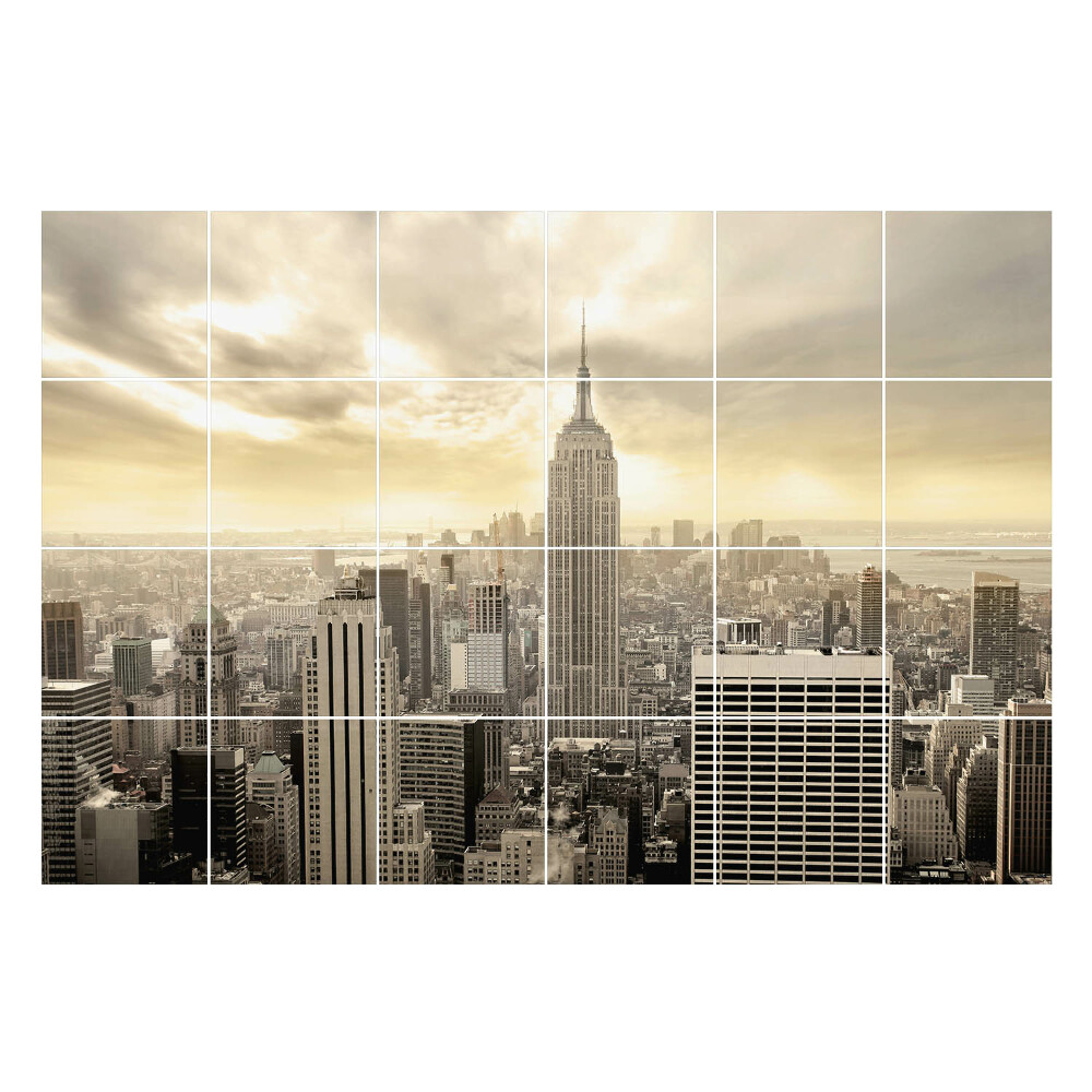 Okleina na płytki Nowoczesna panorama miasta