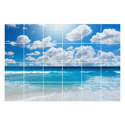 Naklejki na kafelki do kuchni Spokojna plaża z falami