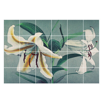 Naklejki na kafelki do kuchni Kwiatowa kompozycja lilii