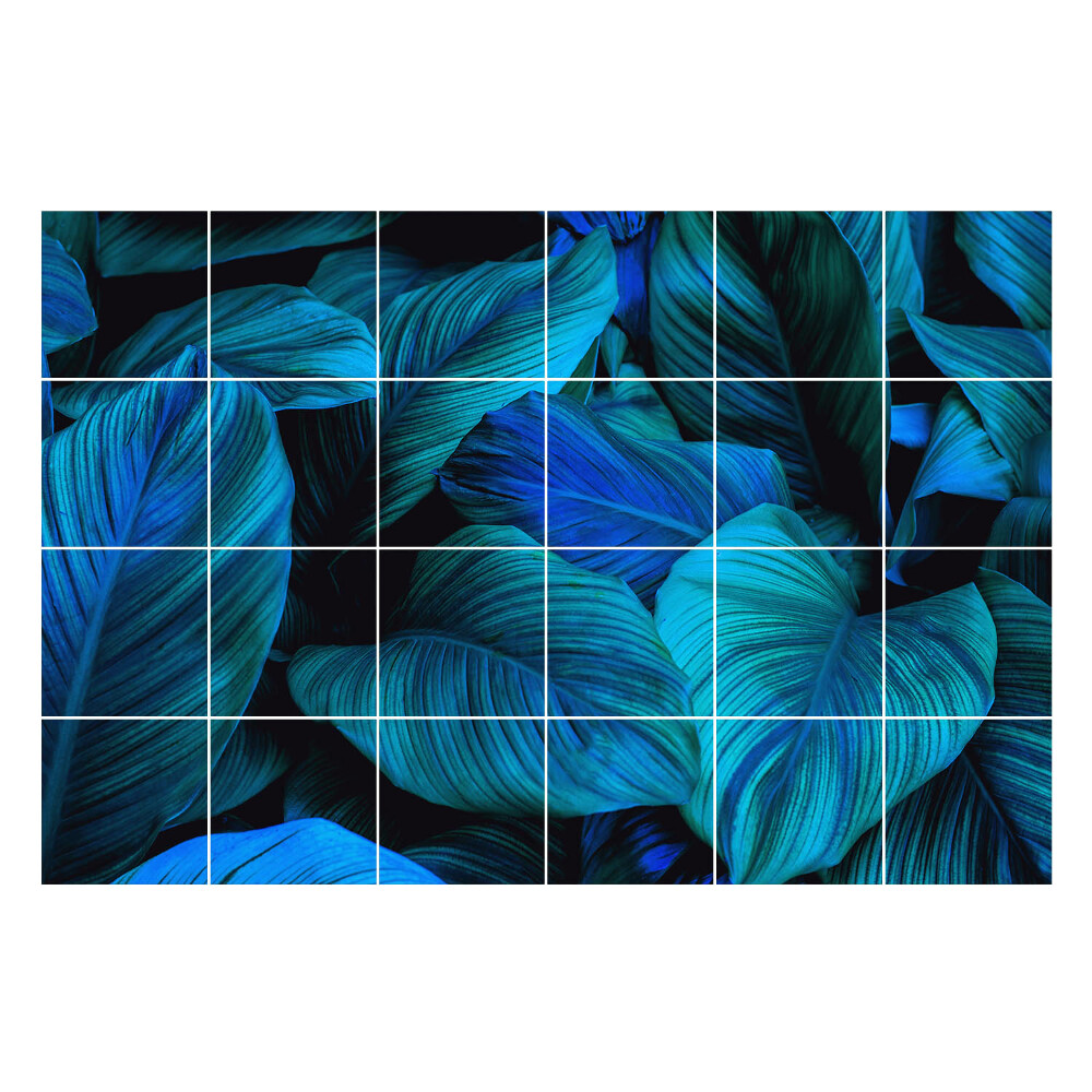 Naklejki na kafelki do kuchni Liście w intensywnych barwach