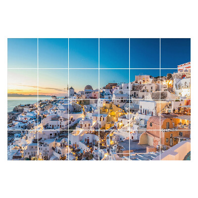 Naklejki na kafelki do kuchni Malownicza architektura wyspy