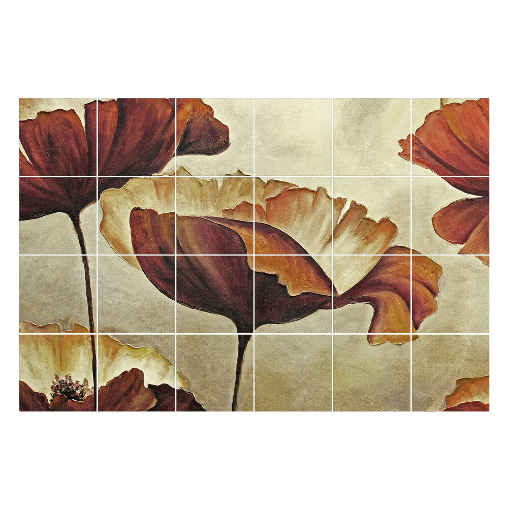 Naklejki samoprzylepne na kafelki Kwiatowe kompozycje artystyczne