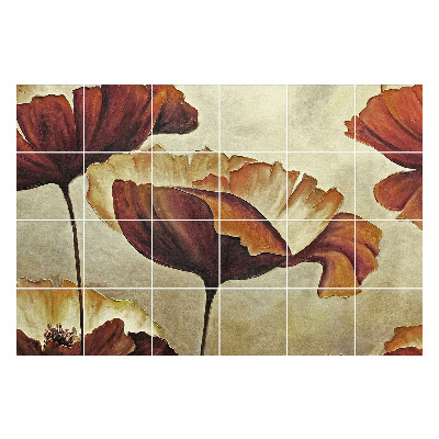 Naklejki samoprzylepne na kafelki Kwiatowe kompozycje artystyczne