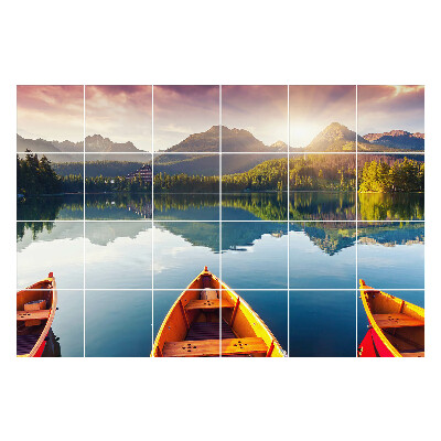 Naklejki na kafelki do kuchni Spokojny krajobraz górski