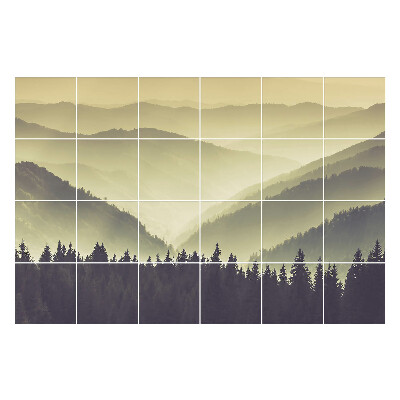 Naklejki na kafelki do kuchni Mistyczne górskie pejzaże