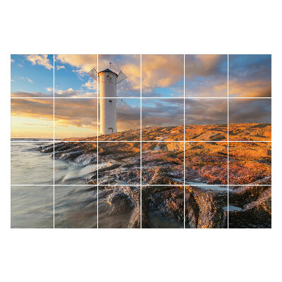 Okleina na płytki Latarnia morska na brzegu