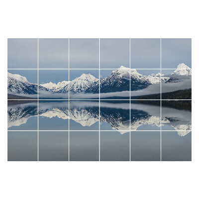 Okleina na płytki Górski krajobraz z odbiciem