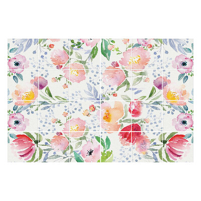 Naklejki samoprzylepne na kafelki Kwiatowy motyw w pastelach
