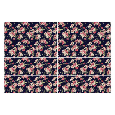 Okleina na płytki Kwiaty w gęstym splocie