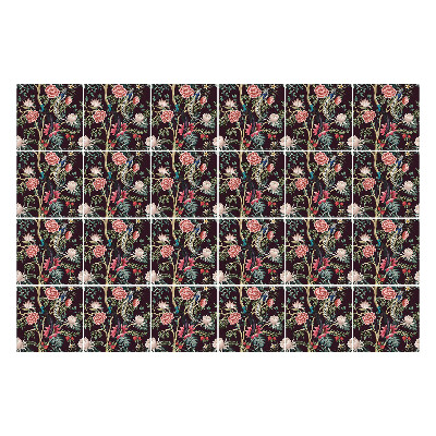 Okleina na płytki Kwiatowy motyw w pionie