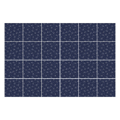 Naklejki samoprzylepne na kafelki Fale z liśćmi