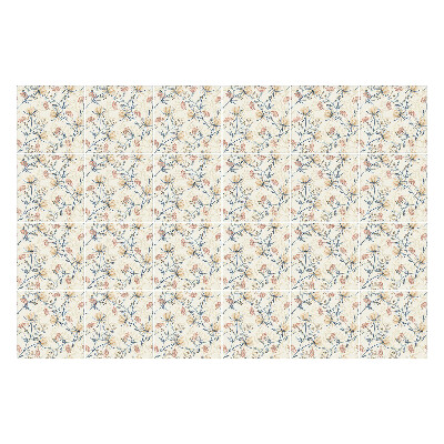 Naklejki na kafelki do kuchni Kwiatowy motyw na tle