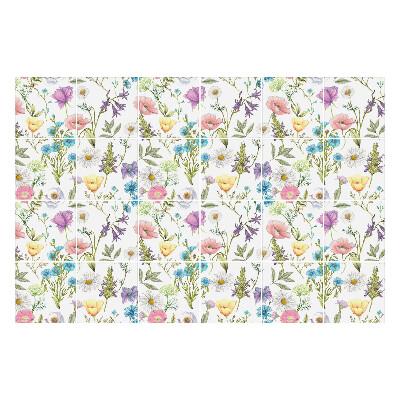 Naklejki na kafelki do kuchni Kwiatowy motyw łąkowy