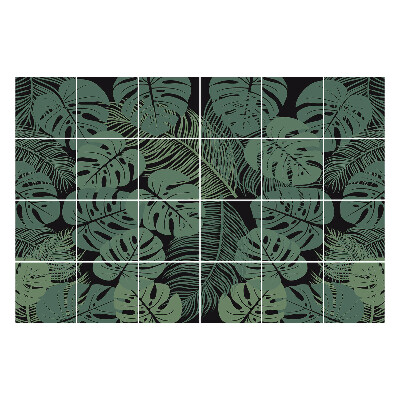 Okleina na płytki Liście tropikalne w gąszczu