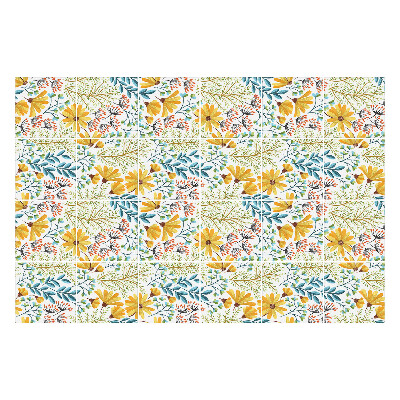 Naklejki samoprzylepne na kafelki Kwiatowy motyw roślinny