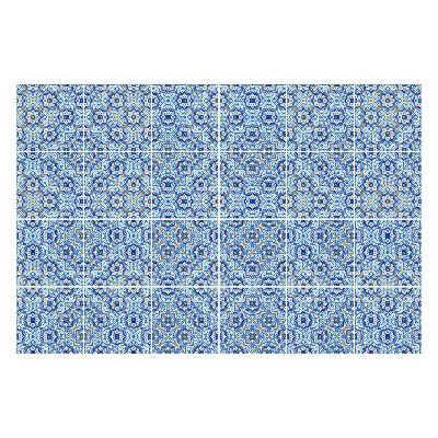 Naklejki na kafelki do kuchni Geometryczne motywy kwiatowe