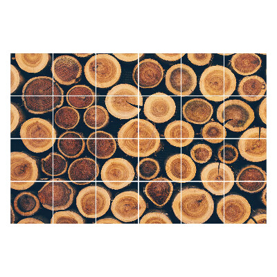 Naklejki na kafelki do kuchni Naturalne słoje drewna