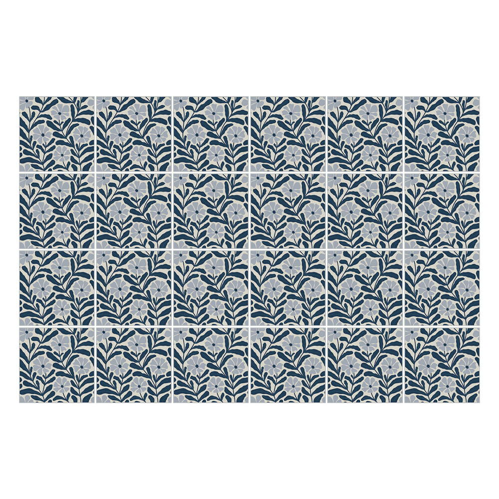 Naklejki samoprzylepne na kafelki Wzór kwiatowy