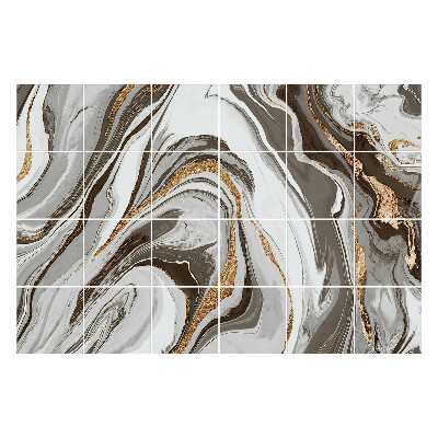 Naklejki na kafelki do kuchni Dynamiczne fale marmuru