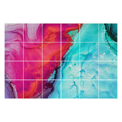 Naklejki samoprzylepne na kafelki Mieszające się farby