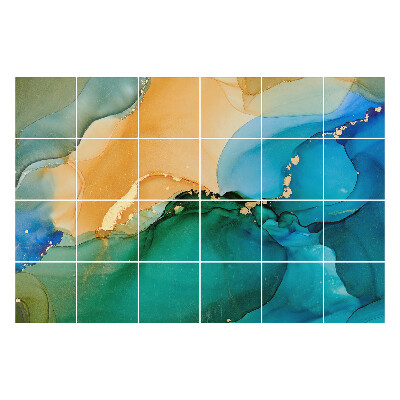 Naklejki na kafelki do kuchni Abstrakcyjne fale barw