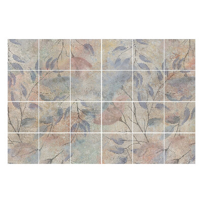 Okleina na płytki Delikatne liście na tle