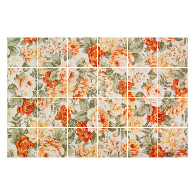 Naklejki na kafelki do kuchni Kwiatowy motyw w pastelach