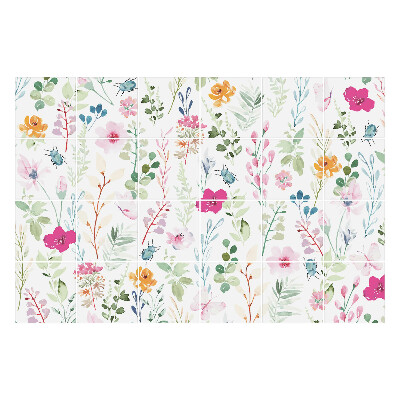 Naklejki samoprzylepne na kafelki Łąka kwiatów