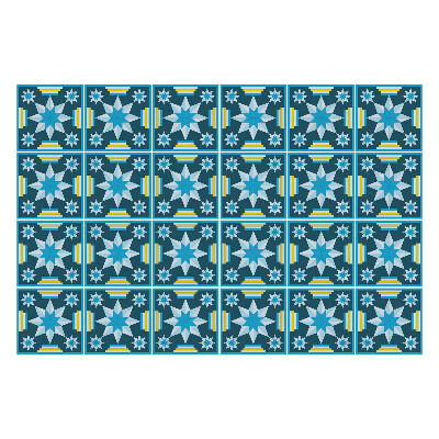 Okleina na płytki Geometryczne gwiazdy i paski