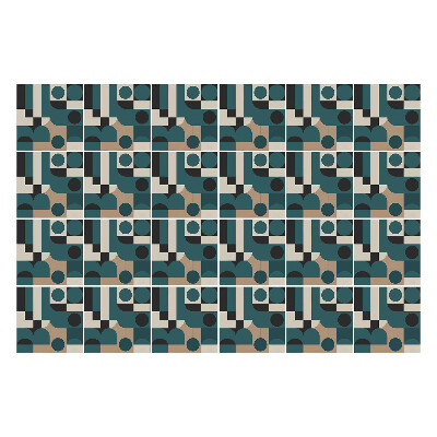 Naklejki samoprzylepne na kafelki Geometria z okręgami